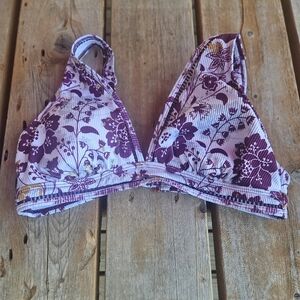 Cupshe Purple Floral Bikini Top